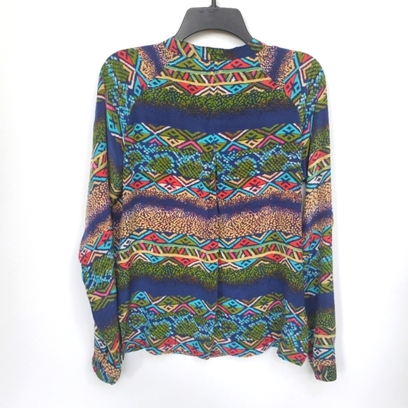 100% Silk Snakeskin Boho Top Sz S -EUC! By Tolani - Picture 3 of 11